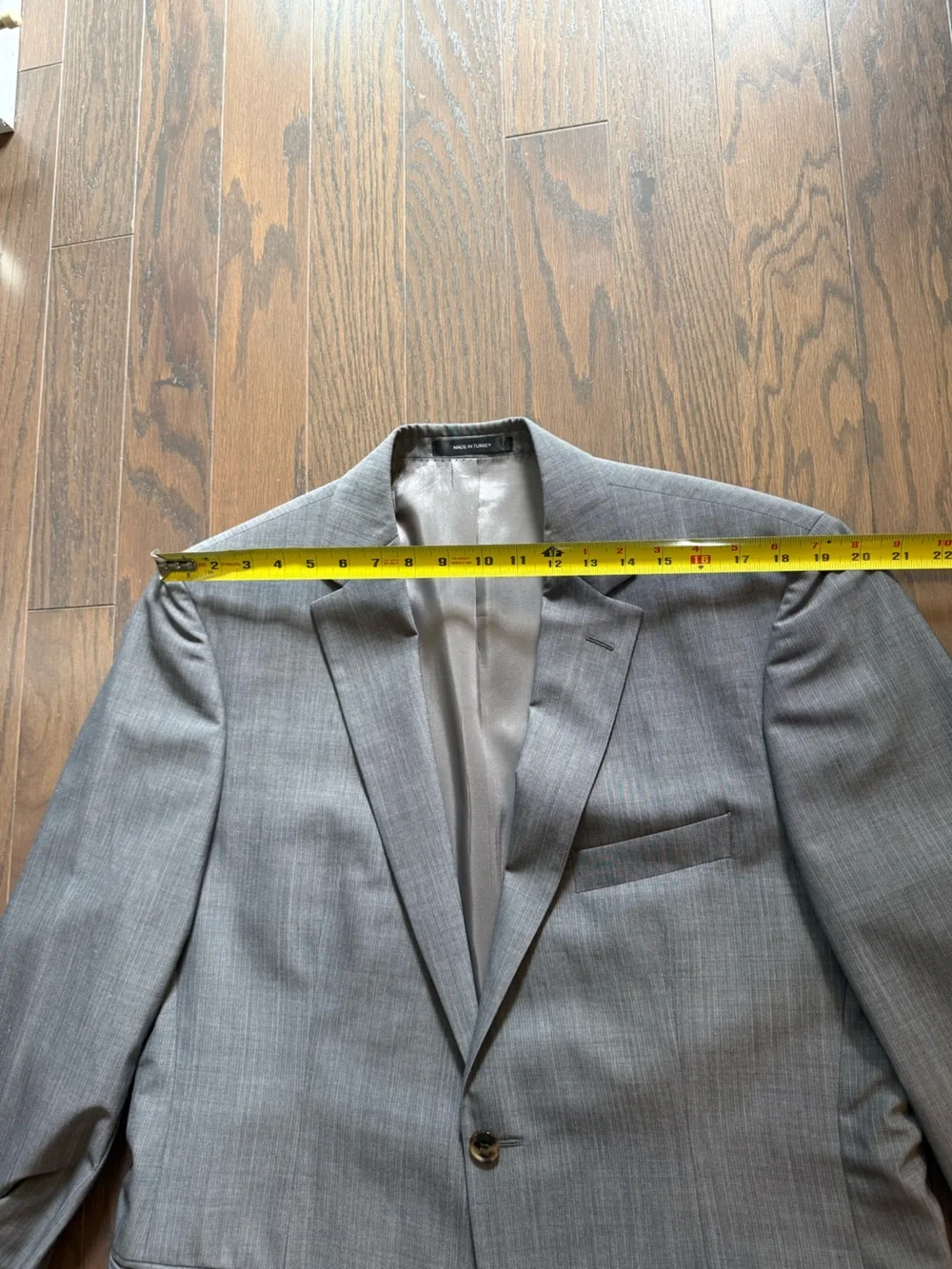 BOSS HUGO BOSS GREY Super 100 Wool Suit Size 44 LONG